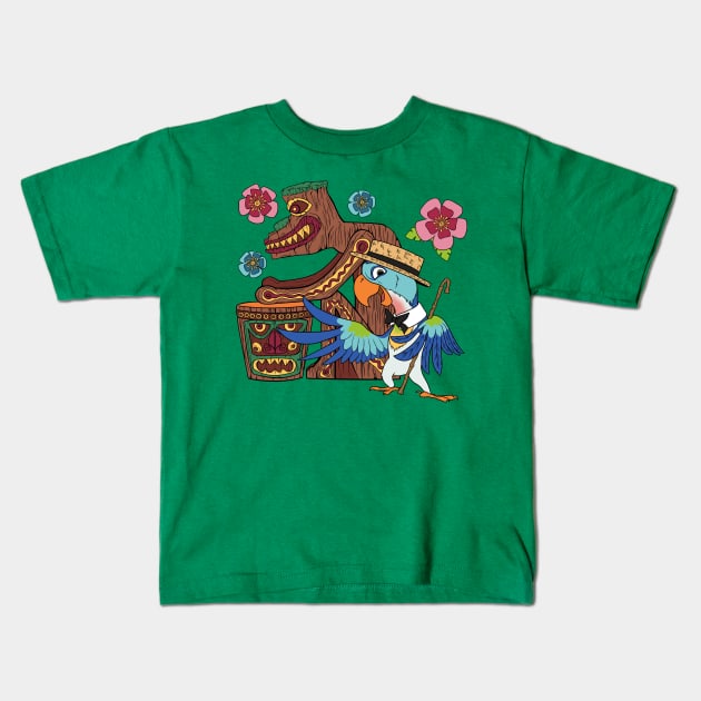 Come See The Tiki Room Kids T-Shirt by twotigermoon